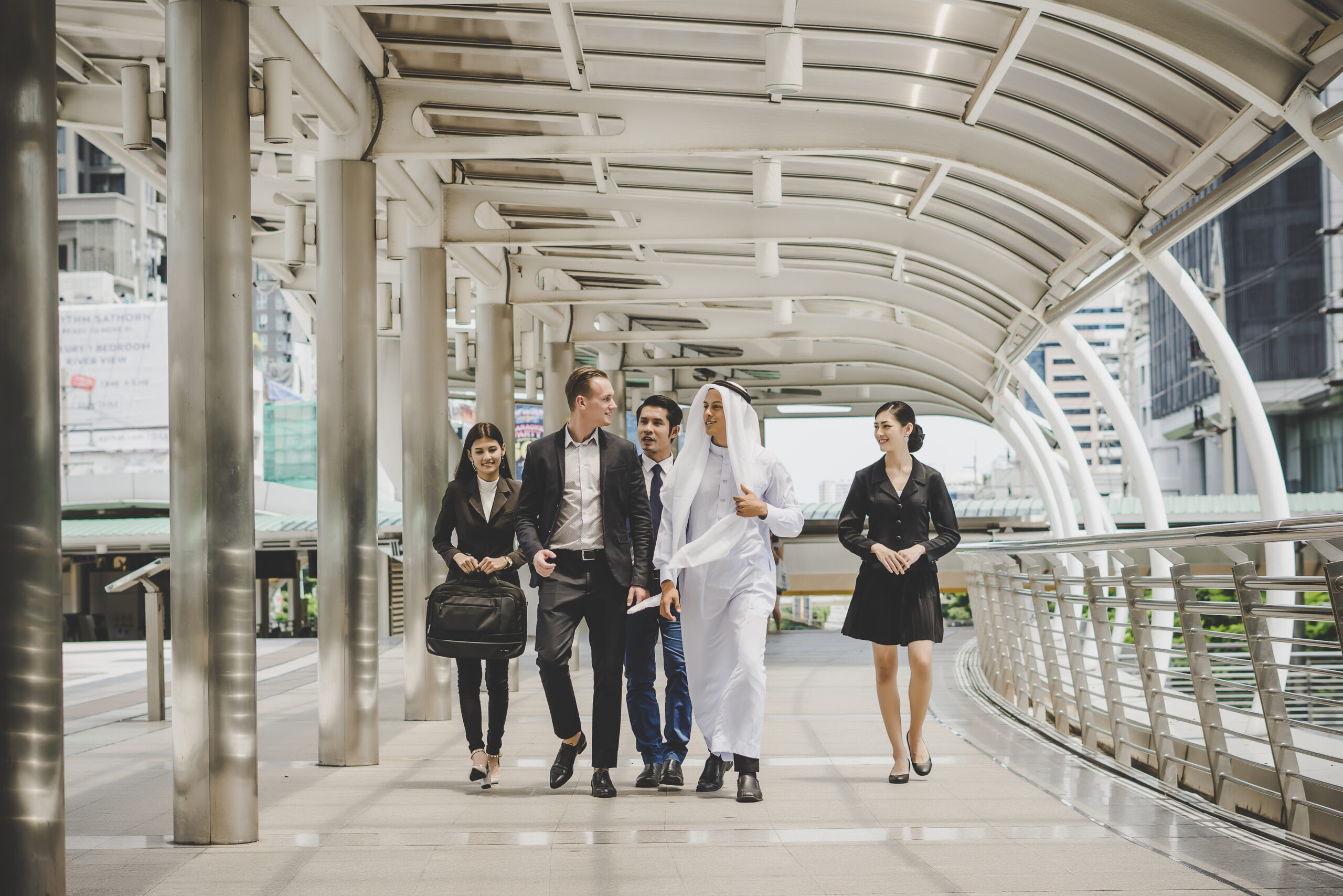 Professional corporate team gathering in Hong Kong